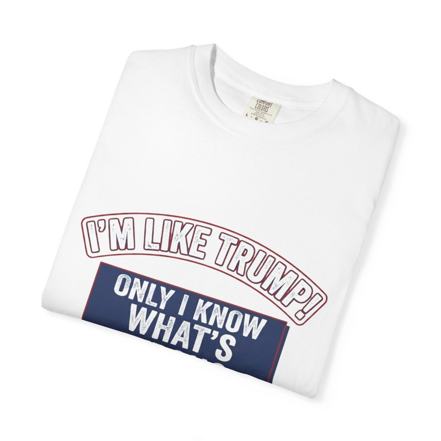 Political T-Shirt — "I'M LIKE TRUMP" "Only I Know What's Wrong" Statement Tee