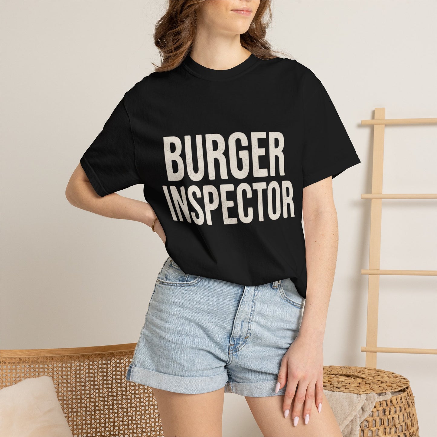 Burger Inspector T-Shirt — Funny Foodie Tee for Burger Lovers