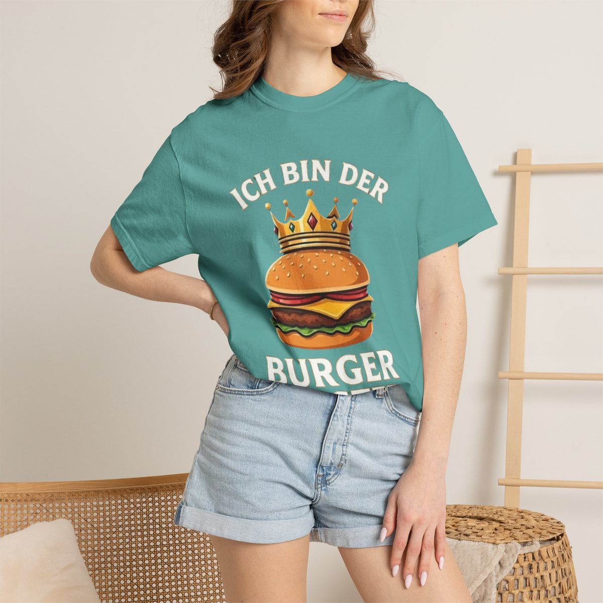 Burger Meister T‑Shirt — "Ich bin der Burger Meister" German Funny Burger Tee