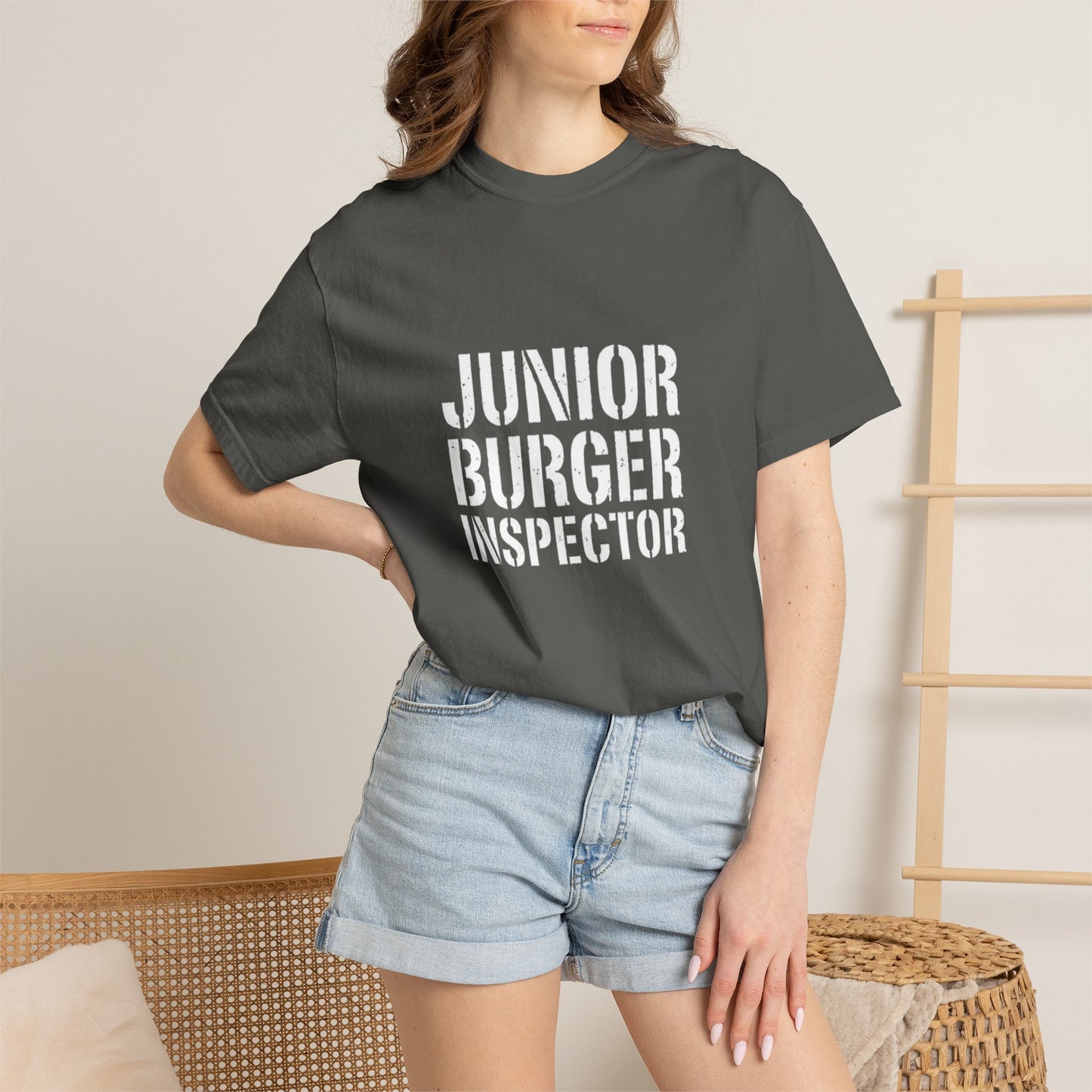 Junior Burger Inspector T-Shirt — Funny Kids Foodie Tee