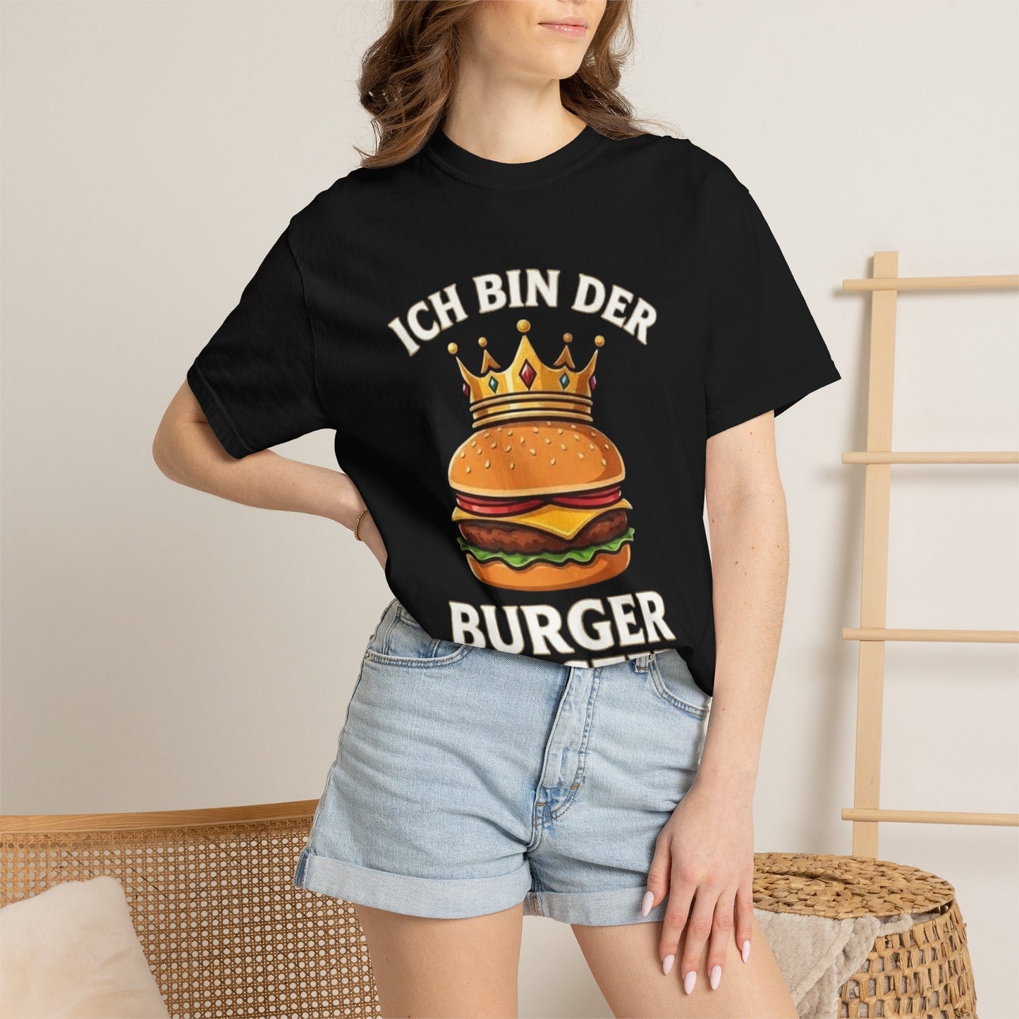 Burger Meister T‑Shirt — "Ich bin der Burger Meister" German Funny Burger Tee