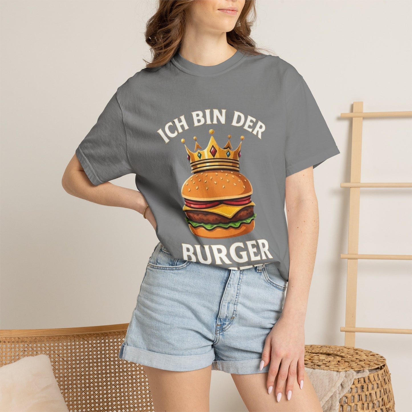 Burger Meister T‑Shirt — "Ich bin der Burger Meister" German Funny Burger Tee