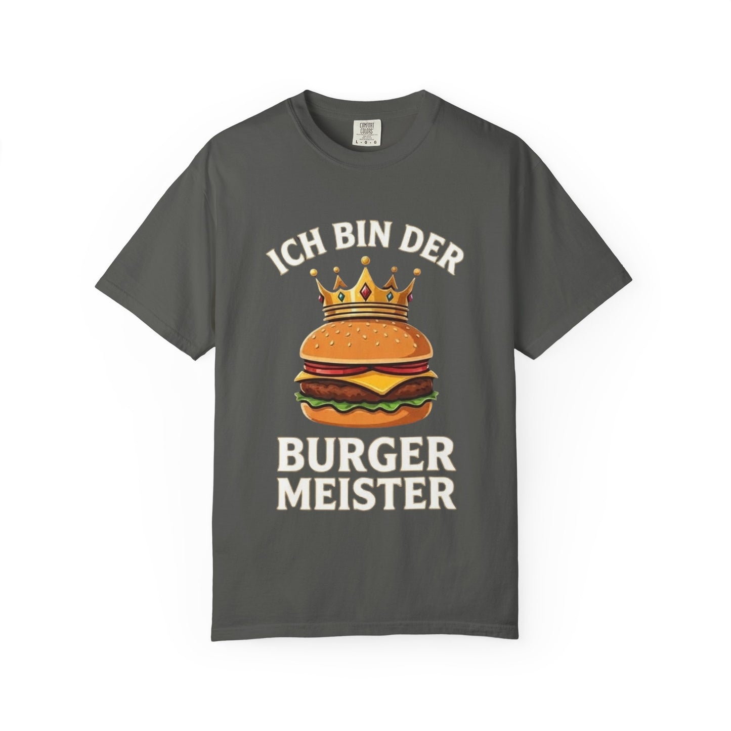 Burger Meister T‑Shirt — "Ich bin der Burger Meister" German Funny Burger Tee