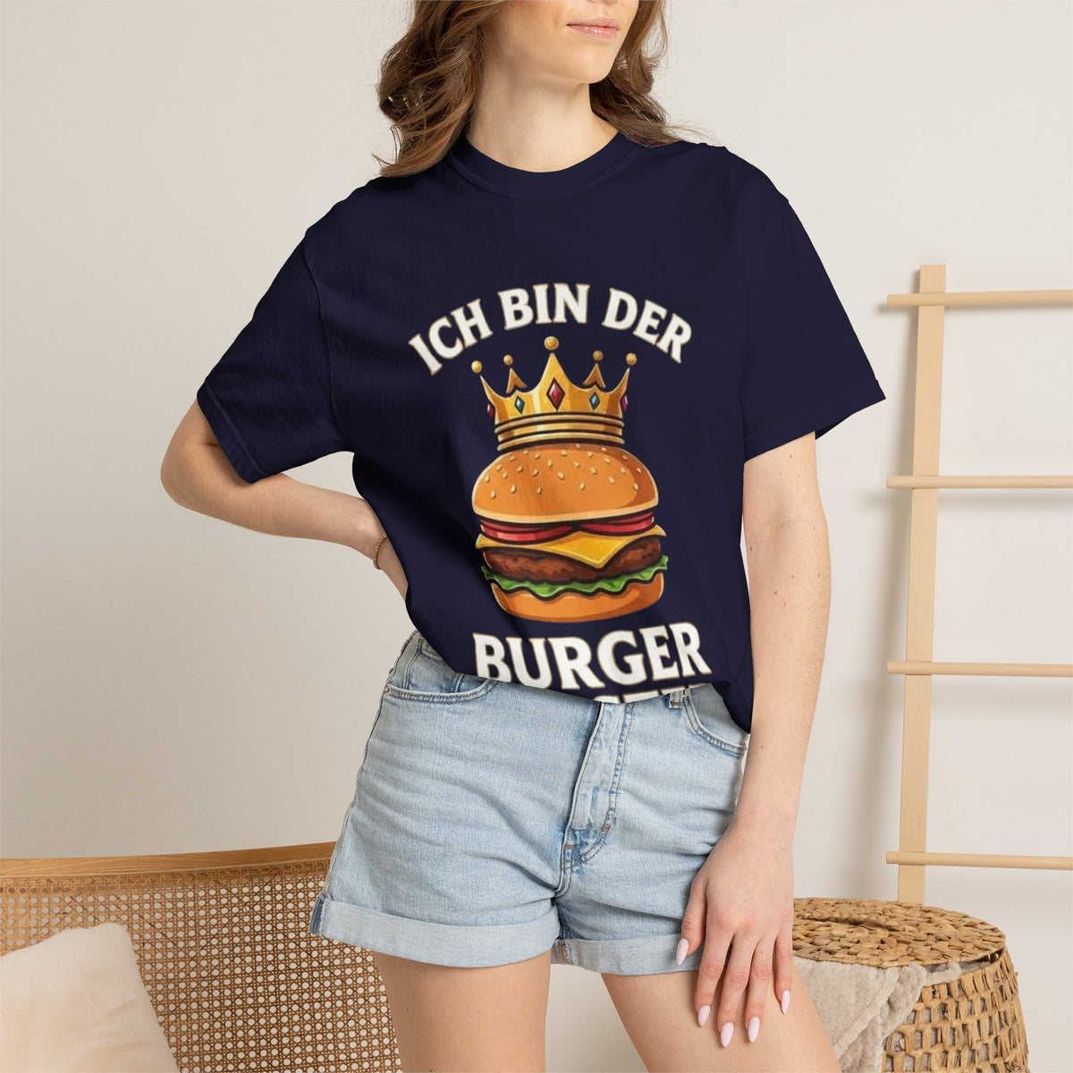 Burger Meister T‑Shirt — "Ich bin der Burger Meister" German Funny Burger Tee