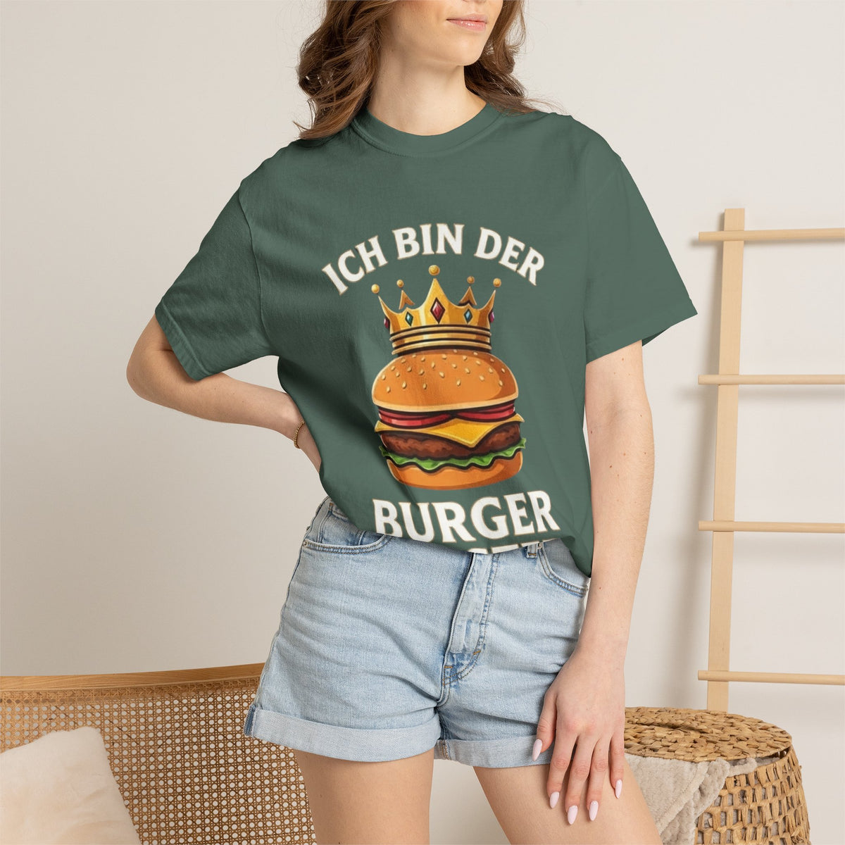 Burger Meister T‑Shirt — "Ich bin der Burger Meister" German Funny Burger Tee