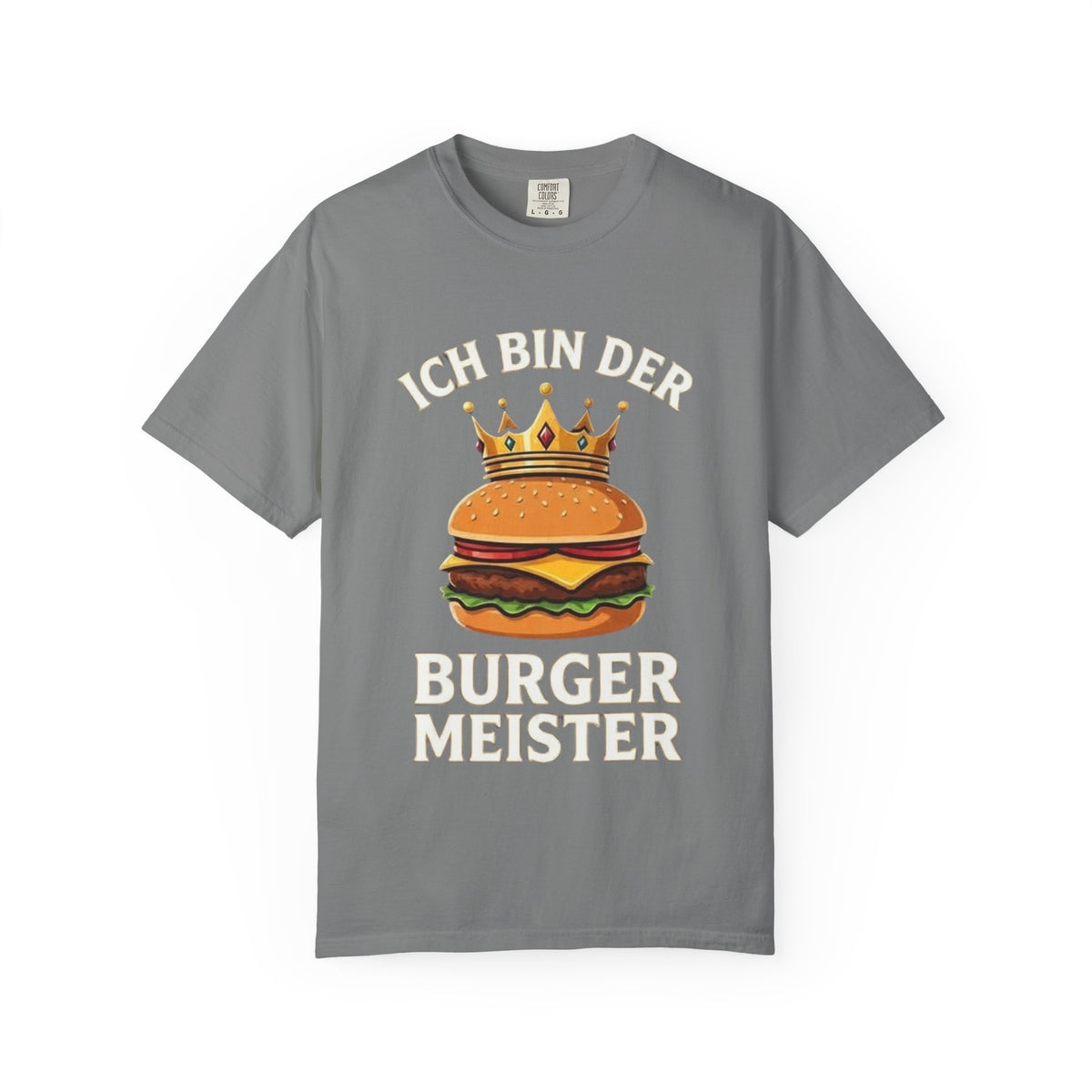 Burger Meister T‑Shirt — "Ich bin der Burger Meister" German Funny Burger Tee